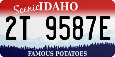 ID license plate 2T9587E