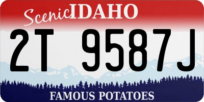 ID license plate 2T9587J