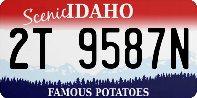 ID license plate 2T9587N