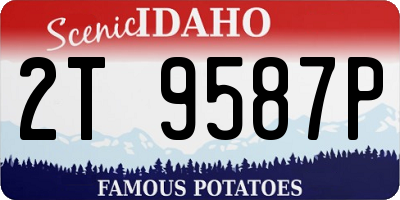 ID license plate 2T9587P