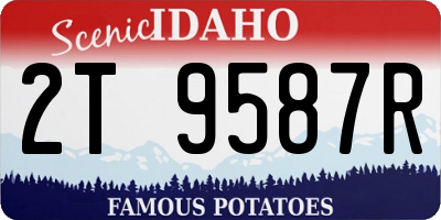 ID license plate 2T9587R