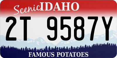 ID license plate 2T9587Y