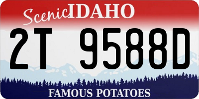 ID license plate 2T9588D