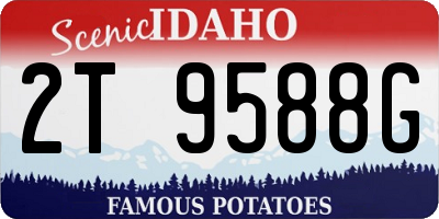 ID license plate 2T9588G