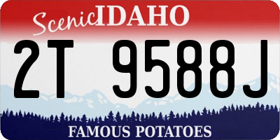 ID license plate 2T9588J