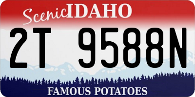 ID license plate 2T9588N