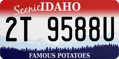 ID license plate 2T9588U