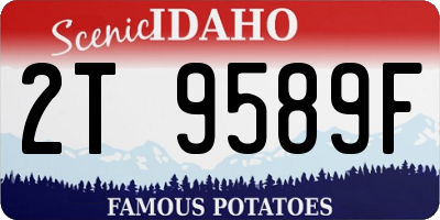 ID license plate 2T9589F