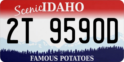 ID license plate 2T9590D