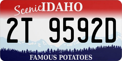 ID license plate 2T9592D