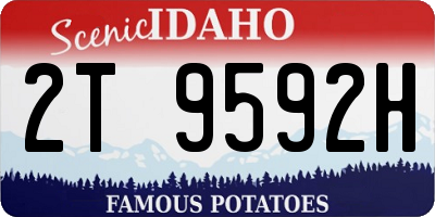 ID license plate 2T9592H