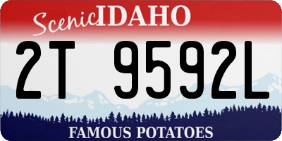 ID license plate 2T9592L