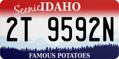 ID license plate 2T9592N