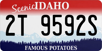 ID license plate 2T9592S