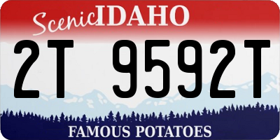 ID license plate 2T9592T