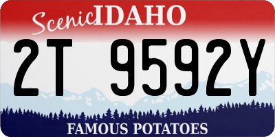 ID license plate 2T9592Y