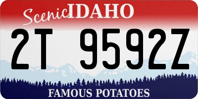 ID license plate 2T9592Z