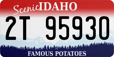 ID license plate 2T9593O