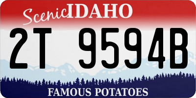 ID license plate 2T9594B