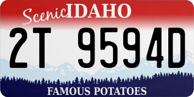 ID license plate 2T9594D