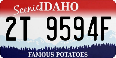 ID license plate 2T9594F