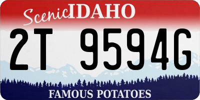 ID license plate 2T9594G