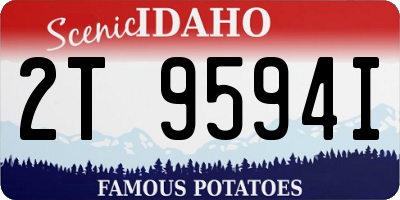 ID license plate 2T9594I
