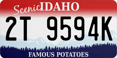 ID license plate 2T9594K