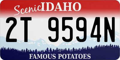 ID license plate 2T9594N