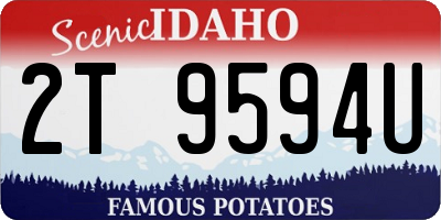 ID license plate 2T9594U