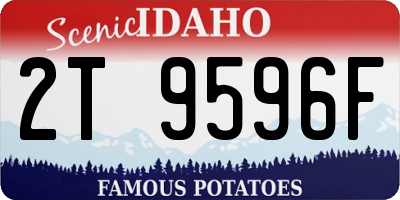 ID license plate 2T9596F