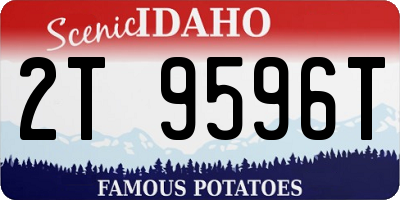 ID license plate 2T9596T