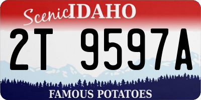 ID license plate 2T9597A