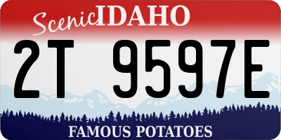 ID license plate 2T9597E