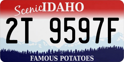 ID license plate 2T9597F