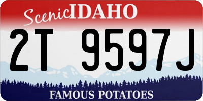 ID license plate 2T9597J