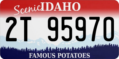 ID license plate 2T9597O