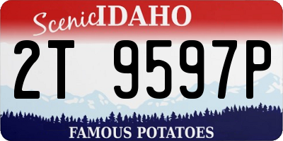 ID license plate 2T9597P