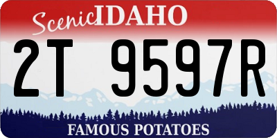 ID license plate 2T9597R