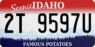 ID license plate 2T9597U