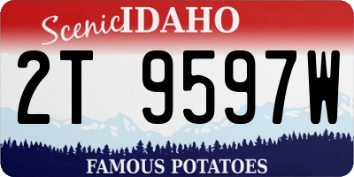 ID license plate 2T9597W