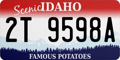 ID license plate 2T9598A