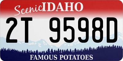 ID license plate 2T9598D