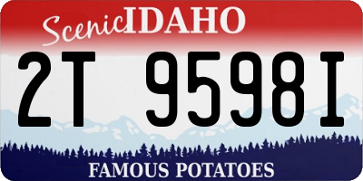 ID license plate 2T9598I
