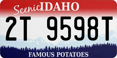 ID license plate 2T9598T