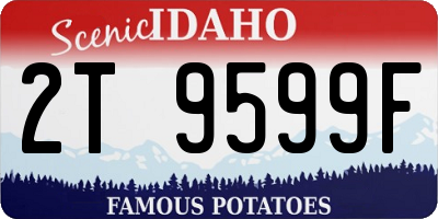 ID license plate 2T9599F