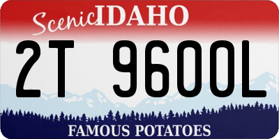 ID license plate 2T9600L