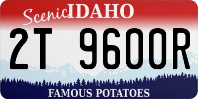 ID license plate 2T9600R