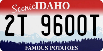 ID license plate 2T9600T