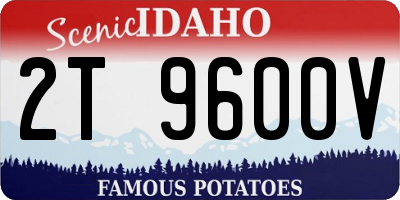 ID license plate 2T9600V